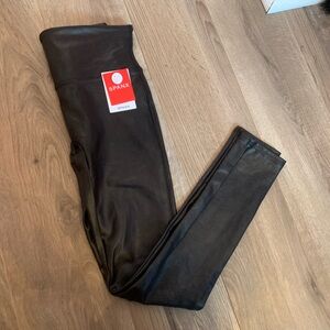 Spanx Petite Faux Leather Leggings
